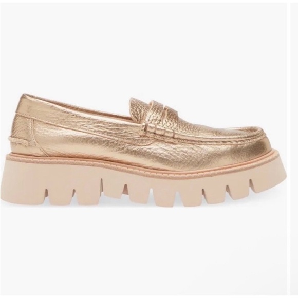 New Pedro Garcia Sebas Lug Penny Loafer in Gold 39.5 / US 9.5 - Picture 2 of 16